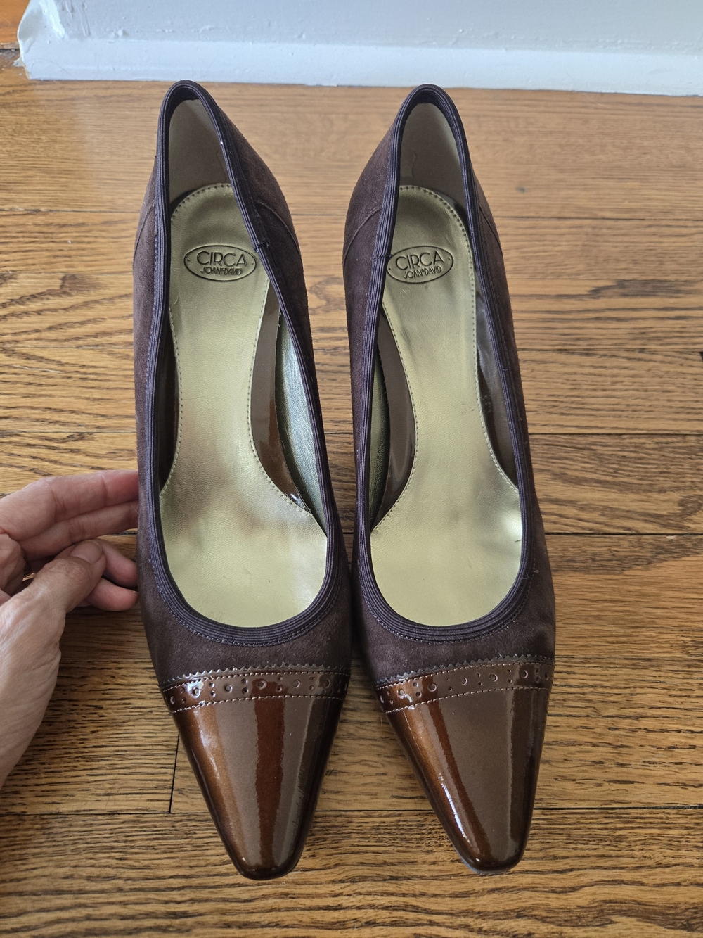Joan & David Brown Pointed-Toe Pumps